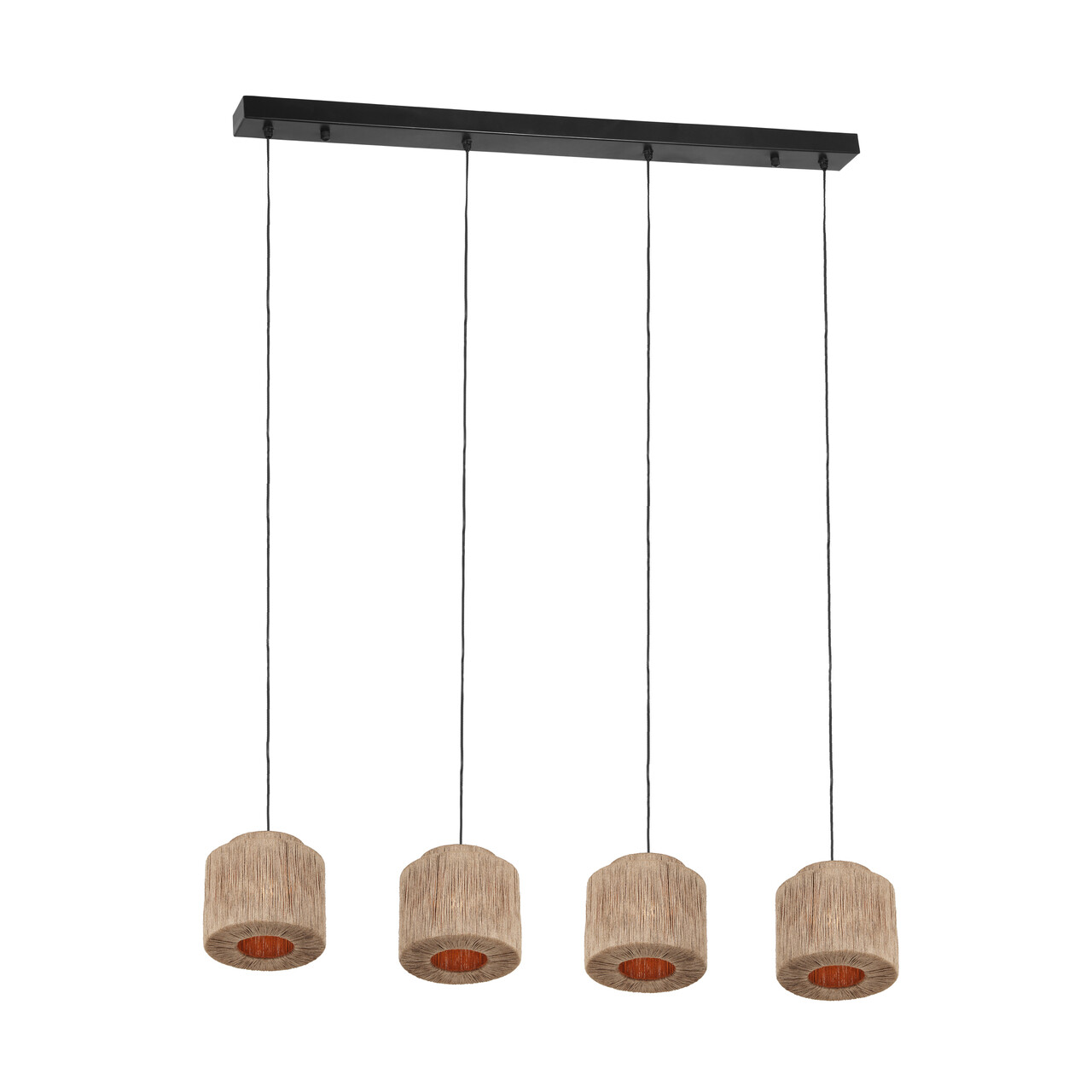 Lustra Smilla, TRIO, 121x20.5x150 cm, 10W, 4x E27, metal, negru mat/bej - imagine 7